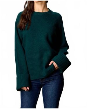 Before You Collection Ashton Wide Sleeve With Folded Cuff Sweater - Blue