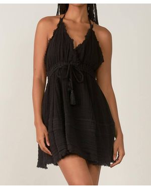 Elan Summer Breeze Gauze Dress In Black