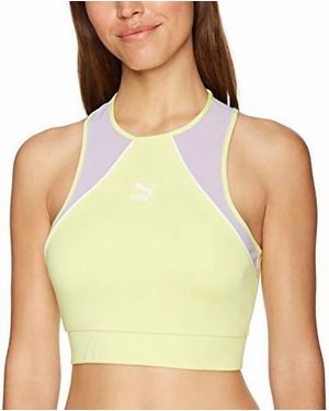 PUMA Racerback Summer Reload Sports Bra - Yellow