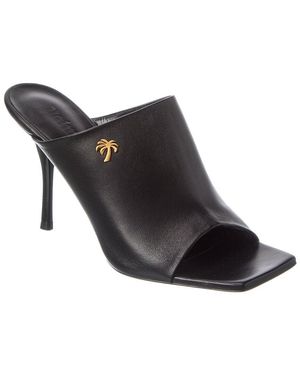 Palm Angels Open Toe Leather Mule - Black
