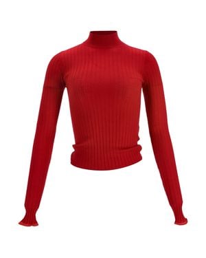 Acne Studios Ribbed-Knit Sweater - Red