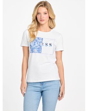 Guess Eco Aisha Logo Tee - White