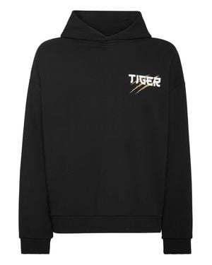 Philipp Plein Hoodie Sweatshirt Tiger Tokyo - Black