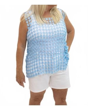 Charlie b Crochet Sleeveless Top - Blue