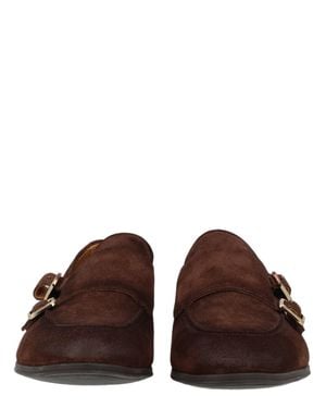 Corvari 1846 Suede Accent Loafers - Brown