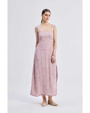 REISTOR Perfect Floral Maxi With Tapered Straps - Pink
