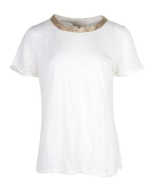 Maje Tellor Embellished T-Shirt - White