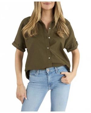 Michael Stars Otis Button Up Shirt - Green