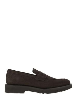 Church's Suede Calfskin Moccasin With Tapered Silhouette - Black