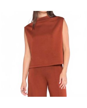 Ripley Rader Scuba Cowl Neck Top - Red