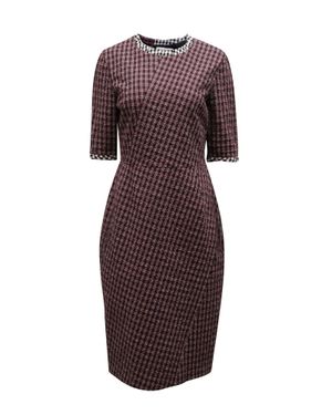 Altuzarra Gingham Crew Neck Dress - Purple