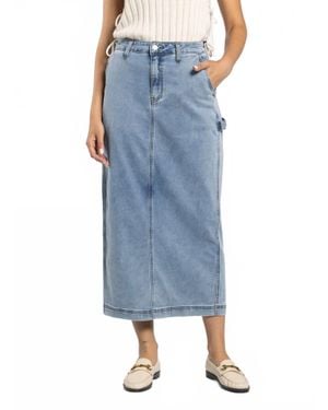 Thread & Supply Reggie Midi Skirt - Blue