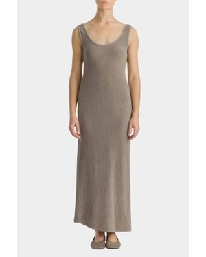 Black Crane Tank Maxi Dress - Brown