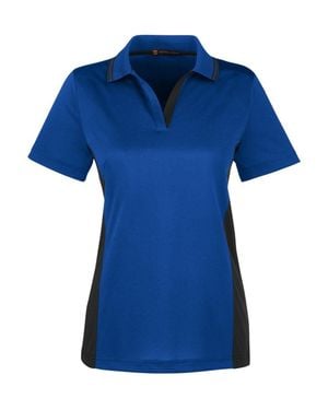 Harriton Flash Snag Protection Plus Il Colorblock Polo - Blue