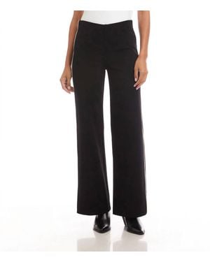 Karen Kane Contrast Piped Wide Leg Pant - Black