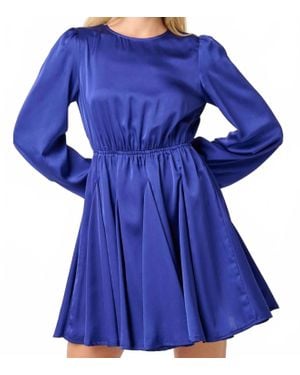 Mittoshop Holly Satin Dress - Blue