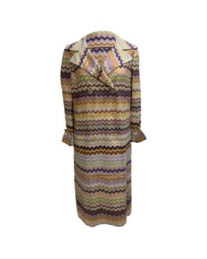 Missoni Zig-Zag Double-Breasted Coat - Multicolor