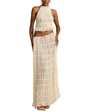 VIBI 2Pc Top & Skirt Set - Natural