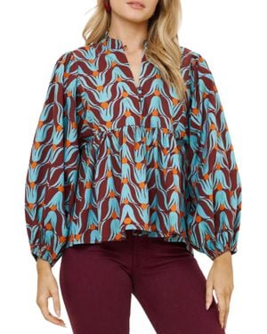 Oliphant Mandarin Balloon Top - Red