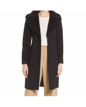 Sam Edelman Notch Collar Textured Coat - Black