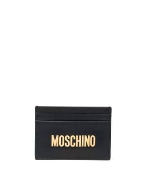 Moschino Logo Plaque Card Holder - White