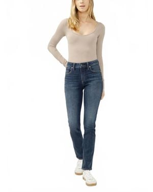 Silver Jeans Co. Avery High Rise Straight Leg Jeans - Blue
