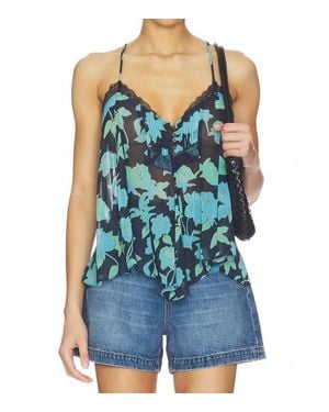Free People Margaux Printed Tank Top - Blue