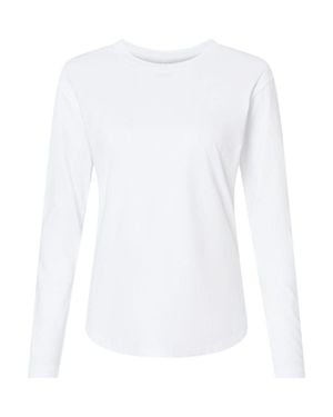 Next Level Cotton Relaxed Long Sleeve T-Shirt - White