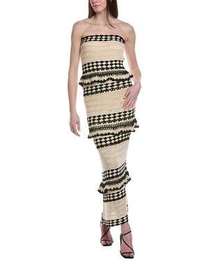 Line & Dot Muse Crochet Dress - Metallic