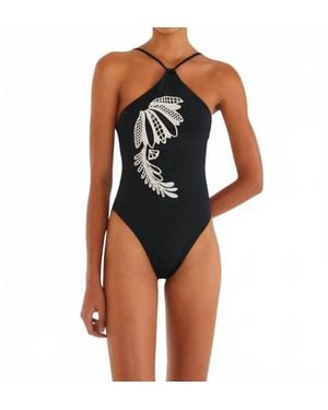 FARM Rio Copacabana Beach One Piece Swimsuit - Blue