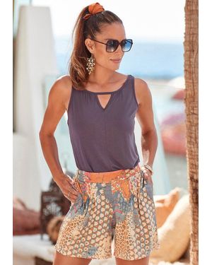 Lascana Mix Print Shorts - Orange
