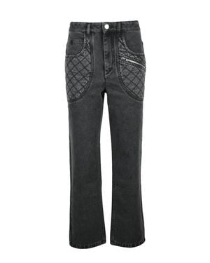 Isabel Marant Cotton Straight Jeans - Gray