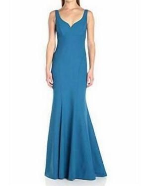 Nicole Miller Sleeveless Sweetheart Neckline Maxi - Blue