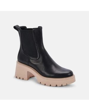 Dolce Vita Hawk H2O Booties Leather Waterproof Boots Zpo3559 - Black