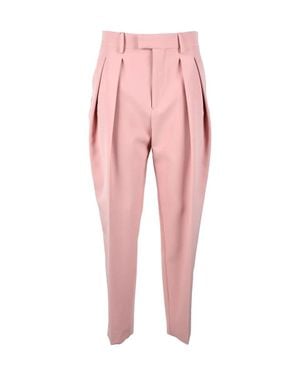 Berwich Tailored Pants With Pleated Front And Tapered Leg - Pink