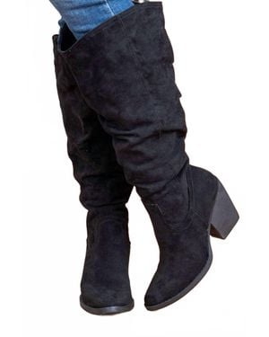 Very G Penny Wide Slouchy Tall Boots - Blue