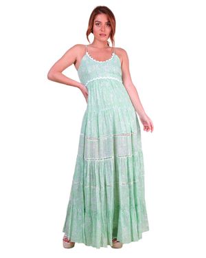 Miss June Graciela Long Dress - Blue