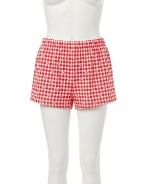 Z Supply Rosie Gingham Short - Red