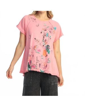 Jess & Jane Mineral Washed Gauze Cotton Top - Pink