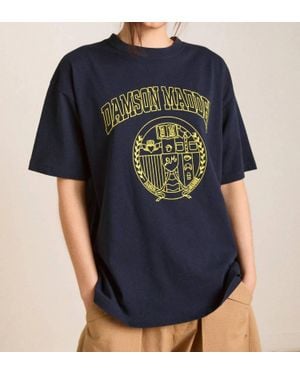 Damson Madder Collegiate Tee - Blue