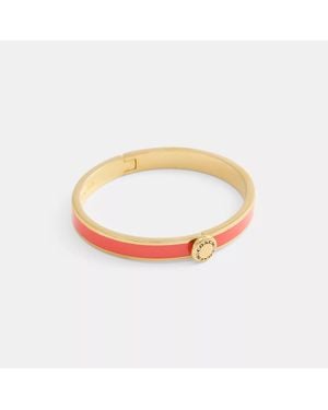 COACH Coach Rivet Enamel Hinged Bangle - Metallic
