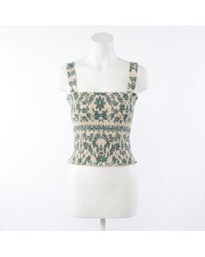 Z Supply Leya Tera Paisley Smocked Top - White