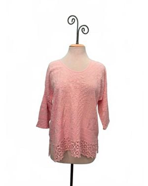 Johnny Was Zora Stitchwork Blouse - Pink