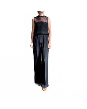 forte_forte Matte Anvers Satin Smoking Pants - Black