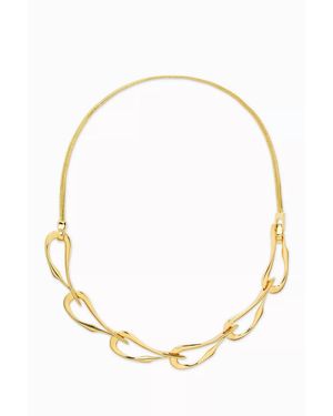 Jenny Bird Egret Collar Necklace - Metallic