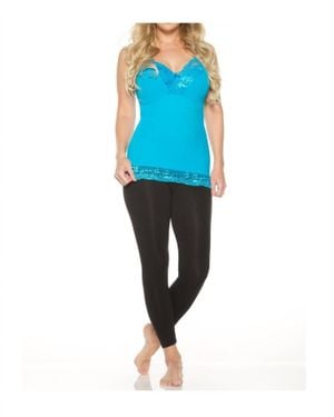 RHONDA SHEAR Pin-Up Girl Lace Camisole - Blue