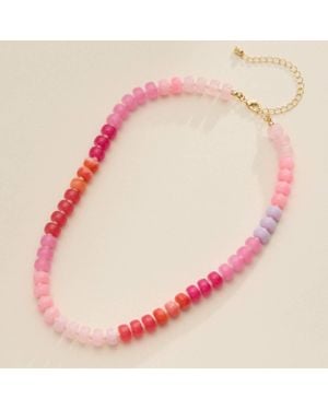 FREM Colorful Beaded Necklace - Pink