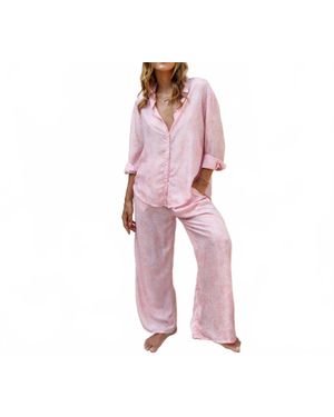 Les Neobourgeoises Neo Bloom Silk Shirt - Pink