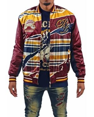 Black Leaf Ski Club Bomber Jacket - Blue