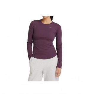 New Balance Micro-Rib Long Sleeve - Purple